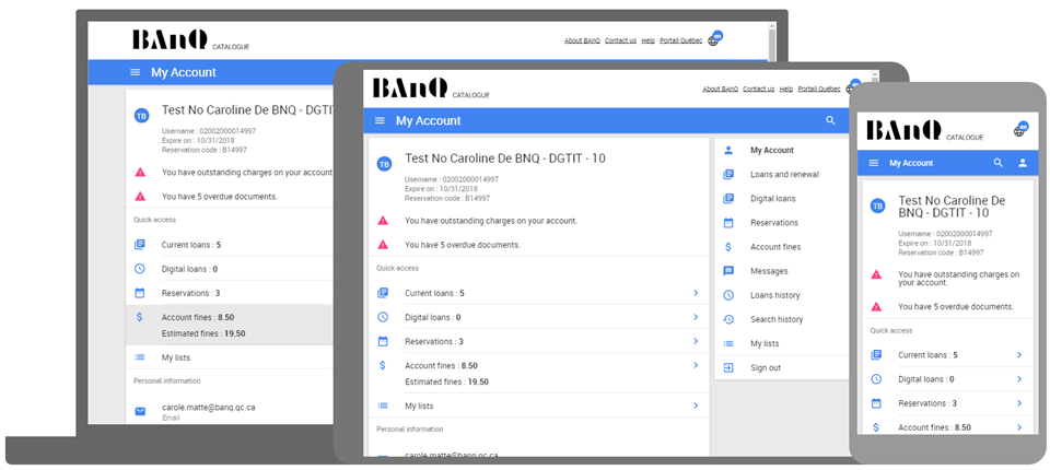 Designing and Implementing a Mobile-First UI for BanQ screenshot 3